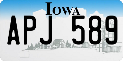 IA license plate APJ589