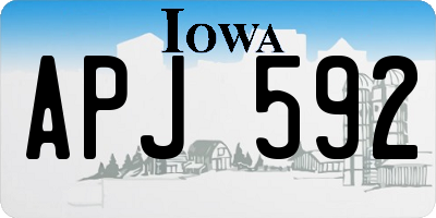 IA license plate APJ592