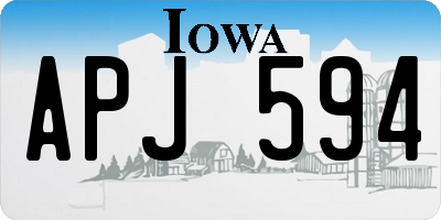 IA license plate APJ594
