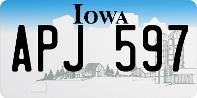 IA license plate APJ597