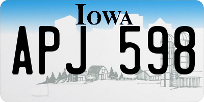IA license plate APJ598