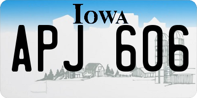 IA license plate APJ606