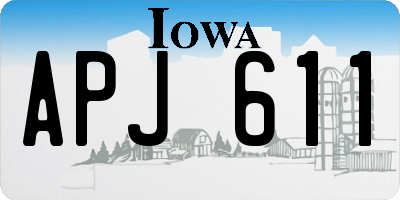 IA license plate APJ611