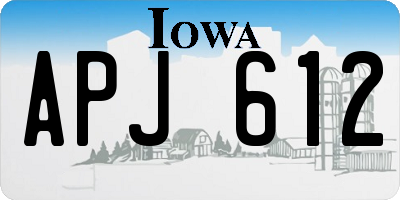 IA license plate APJ612