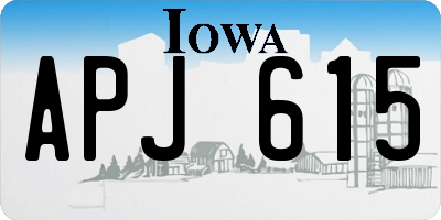 IA license plate APJ615