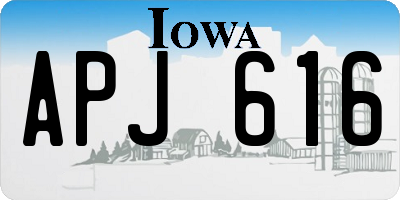 IA license plate APJ616