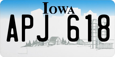IA license plate APJ618