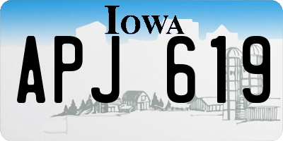 IA license plate APJ619