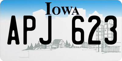 IA license plate APJ623