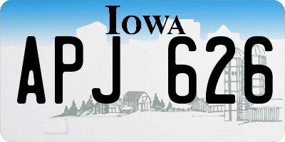 IA license plate APJ626