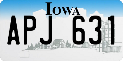 IA license plate APJ631