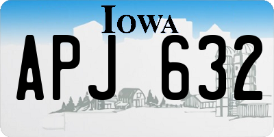 IA license plate APJ632