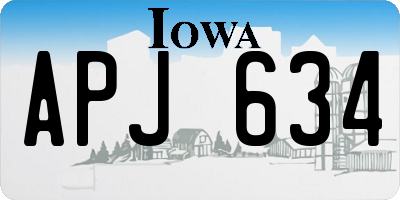 IA license plate APJ634