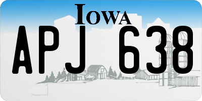 IA license plate APJ638