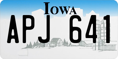 IA license plate APJ641