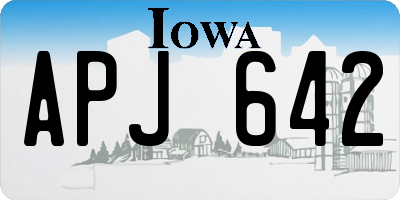 IA license plate APJ642