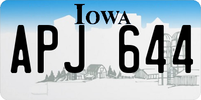 IA license plate APJ644