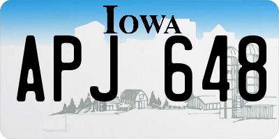IA license plate APJ648