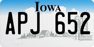 IA license plate APJ652