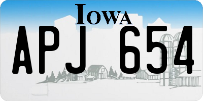 IA license plate APJ654