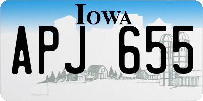 IA license plate APJ655