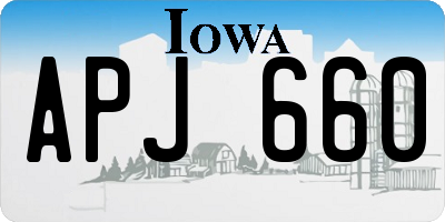 IA license plate APJ660