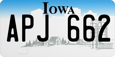 IA license plate APJ662