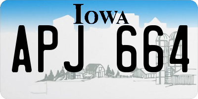 IA license plate APJ664