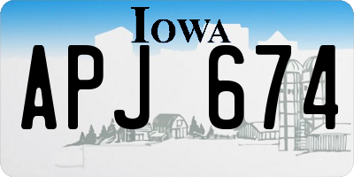 IA license plate APJ674