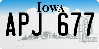 IA license plate APJ677
