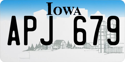 IA license plate APJ679