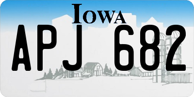 IA license plate APJ682