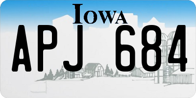 IA license plate APJ684