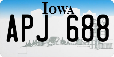 IA license plate APJ688
