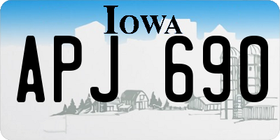 IA license plate APJ690