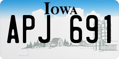 IA license plate APJ691