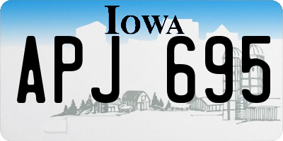 IA license plate APJ695