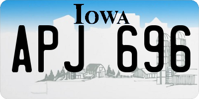 IA license plate APJ696
