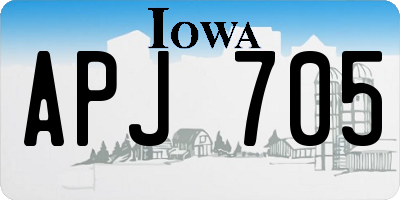 IA license plate APJ705