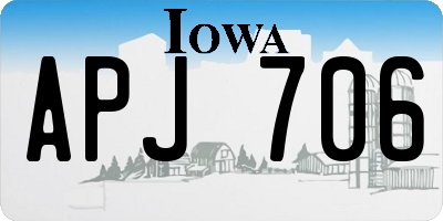 IA license plate APJ706