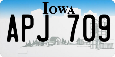 IA license plate APJ709