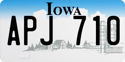 IA license plate APJ710