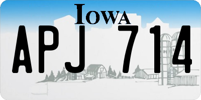 IA license plate APJ714