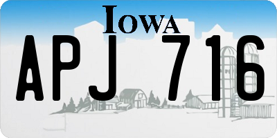 IA license plate APJ716