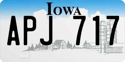IA license plate APJ717