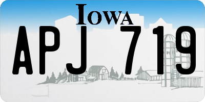 IA license plate APJ719