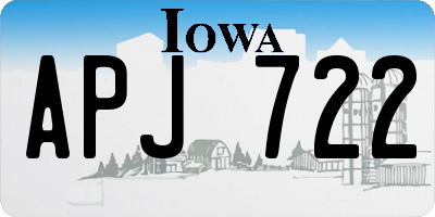 IA license plate APJ722