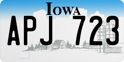 IA license plate APJ723