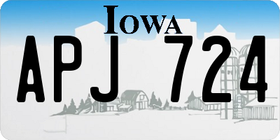 IA license plate APJ724