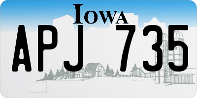 IA license plate APJ735